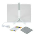 thumbnail image 1 of Acrylic Dry Erase Board with Light LED Note Board with Colors 7.8" Light up Acrylic Message Marker Board with Adjustable Stand Rewritable LED Acrylic Drawing Board with 7 Pens, 1 of 8