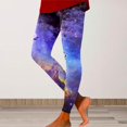 thumbnail image 2 of KALE Yoga Pants for Women Galaxy Costume Colorful Leggings Fancy Glitter 3D Printing High Waisted Trousers Purple, 2 of 2