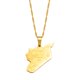thumbnail image 2 of Collar de cadena de Metal Minnieouse con colgante de mapa de Siria, 2 of 6