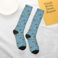 thumbnail image 5 of Balery Blue paisley pattern Printed Novelty Socks Men's Women's Crew Socks Sports Socks Knee High Socks Cotton Socks Quirky and Cool Socks, 5 of 9