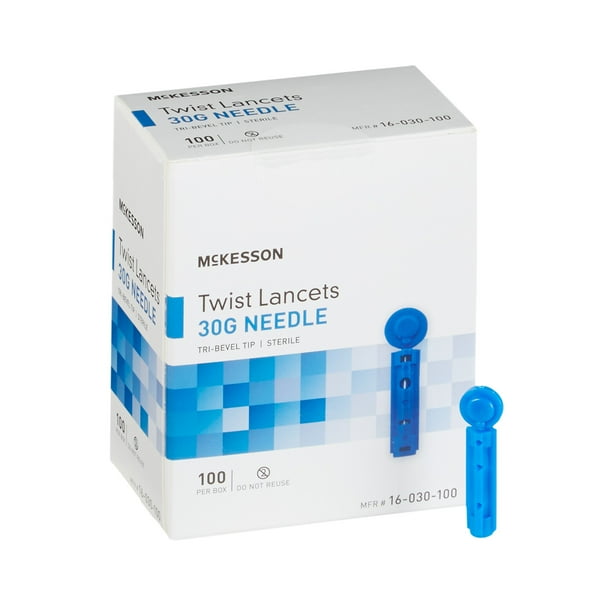 McKesson Twist Top Lancet Lancet 30 Gauge Needle 1.8 mm Depth (s), /