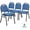 Blue, variant on WLLJOY Dome Back Stack Chair 4 Pack, with Black Vinyl Seat and Back, 500-lb Weight Capacity, Black Steel Frame, for Banquets, Weddings, Black