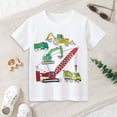 thumbnail image 2 of YDFCWXW Toddler Boys T-Shirt Short Sleeve Shirt Dinosaur Print Cotton Summer Tops Tees Shark Graphic 2-10T (White, 4-5 Years), 2 of 6