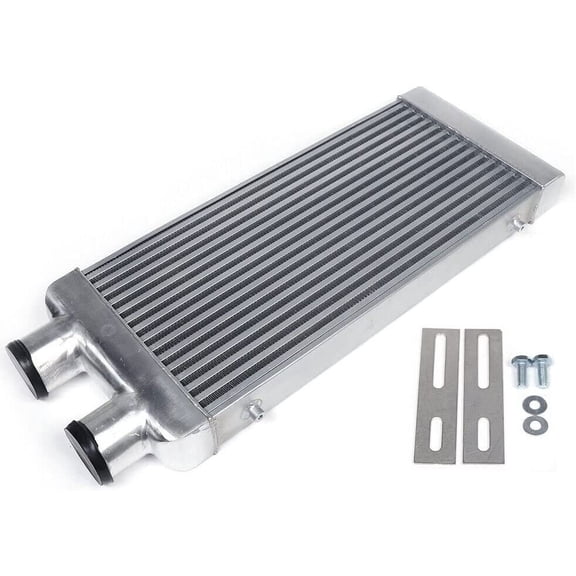 Universal Intercooler 3'' Inlet&Outlet FMIC Intercooler Front Mount Tube & Fin Aluminum Intercooler for Turbo Charger System (31 * 13 * 3in)