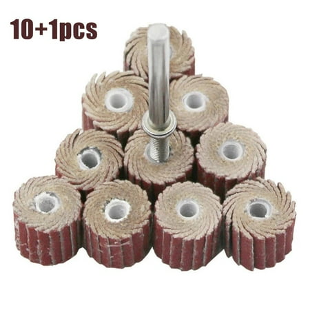 

10pcs+1 80-600Grit Flap Wheel Disc Sanding Drill Abrasive Sandpaper Polishing