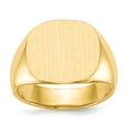 thumbnail image 1 of Solid 14k Yellow Gold Men's Engravable Signet Ring (15.3mm) - Size 8, 1 of 5
