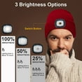 thumbnail image 3 of Morttic 2Pcs Unisex Knit Beanie Hat with Headlamp Button Battery Knit Hat With Light LED Knit Hat Winter LED Hat Light, 3 of 5