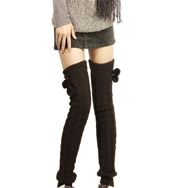 Loliuicca Women Cable Knit Extra Long Boot Socks Over Knee Thigh