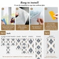 thumbnail image 6 of Blue Aztec Window Privacy Film, Southwest Boho Tribe Abstract Geometric Art Static Cling UV Sun Blocking Heat Control Window Tint, Non-Adhesive One Way Windows Privacy Cover 17.7''x39.3'', 6 of 7