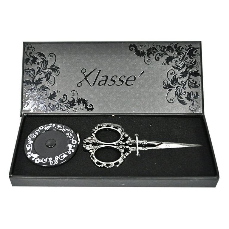  Klasse Black Embroidery Scissor and Tape Measure Gift Set
