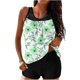thumbnail image 3 of Traje de Baño de Mujer con Pantalones Cortos de Cintura Alta Impreso Traje de Baño de Dos Piezas, Traje de Baño de Torso Largo con Almohadillas Extraíbles Y Correas Ajustables, Set de Ropa de Playa d, 3 of 5