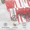 thumbnail image 5 of Yayeee 2 Pack Hand Towels for Bathroom 100% Cotton 16" x 28" Soft Absorbent Kitchen Towel, Red Lobster, 5 of 7