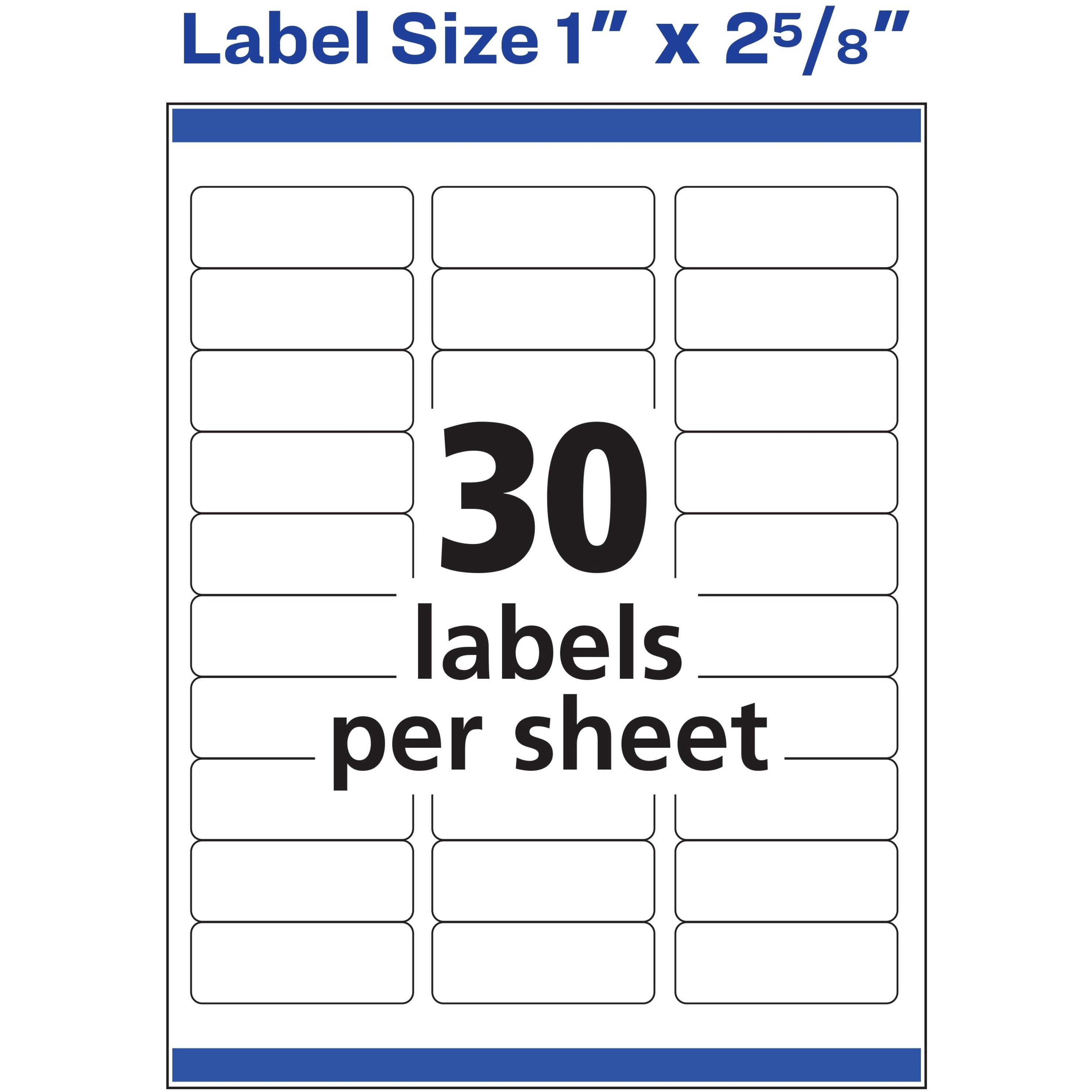 Avery G Peal Sure Feed Address Labels, Permanent Adhesive, White