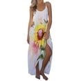 thumbnail image 2 of Lenago Robes de Printemps Grande Taille pour Femmes 2023 Robe d'Été Décontractée Sans Manches pour Femmes Robe Ample à Bretelles Rondes Robe de Plage Robes Maxi Bohèmes Robes d'Été de Plage en Liquidation, 2 of 5