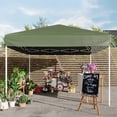 thumbnail image 6 of WildBreak 10 x10 feet Pop Up Canopy, with 4 Sidewalls, with One Button Push Setup - Green, 6 of 8