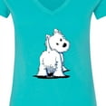 thumbnail image 4 of Inktastic Fluffybutt Westie Women's V-Neck T-Shirt, 4 of 5