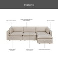 thumbnail image 5 of Better Homes & Gardens Weston 107.5" Cloud Modular Sectional Sofa, Heathered Wheat, 5 of 8