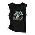 thumbnail image 3 of AOOCHASLIY Mother's Day Women Casual Vest Womens Sleeveless Tank Tops Printing Sleeveless Loose Vest Tops Best Gift for Lover, 3 of 5