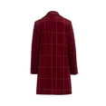 thumbnail image 5 of Aimik Women's Plaid Wool Blend Pea Coat with Lapel Collar Classic Mid Length Jacket for Formal and Daily Wear, 5 of 6