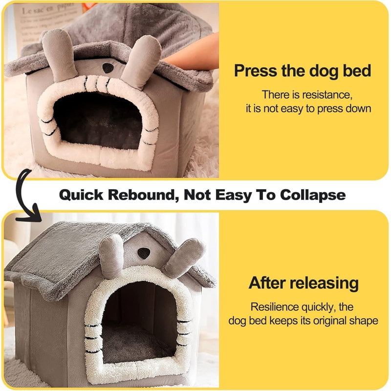 ShadeMart Indoor Warm Dog House Soft Pet Bed Tent House Dog Kennel Cat Bed with Removable Cushion Suitable Large Pets