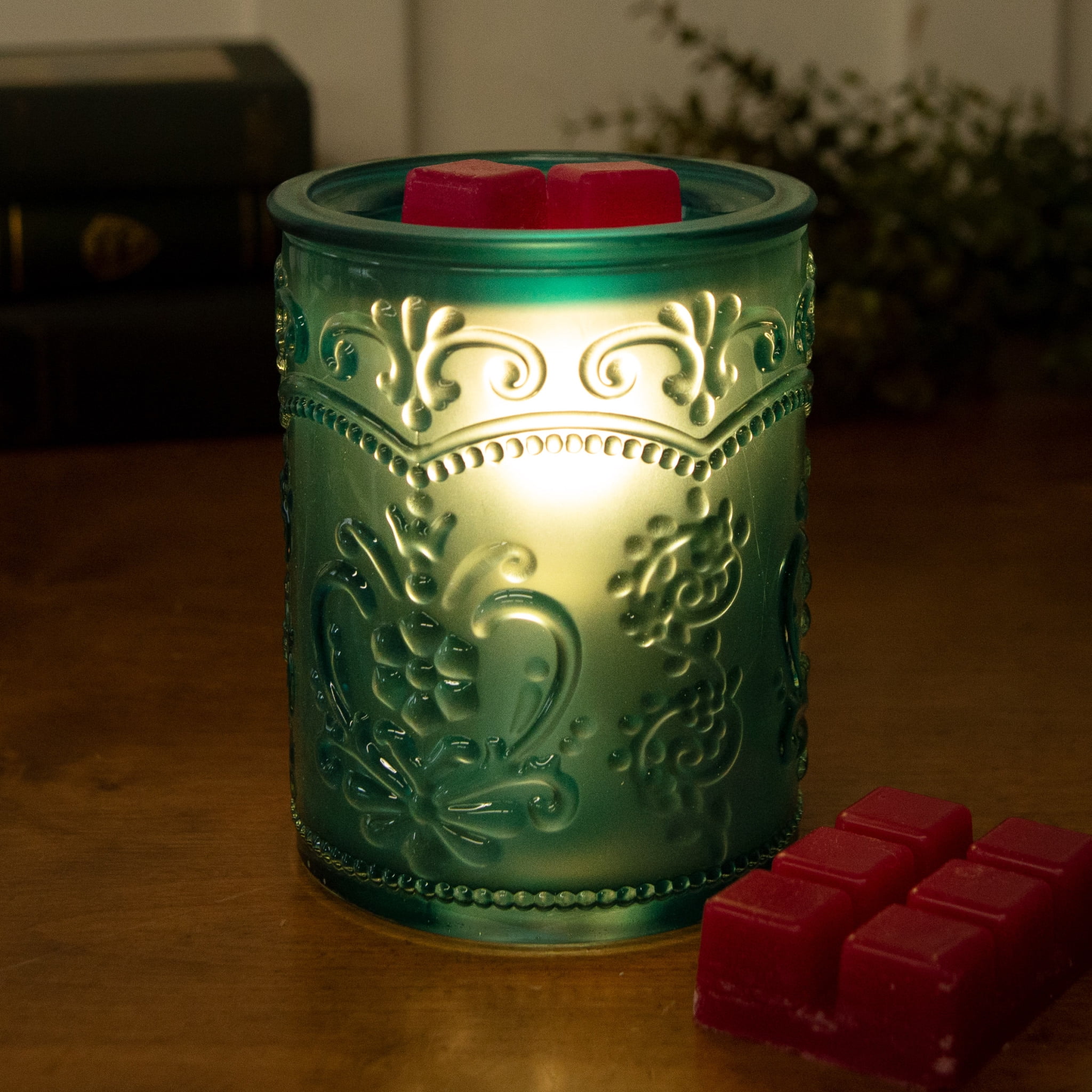 The Pioneer Woman Amelia Embossed Full Size Fragrance Warmer, Teal