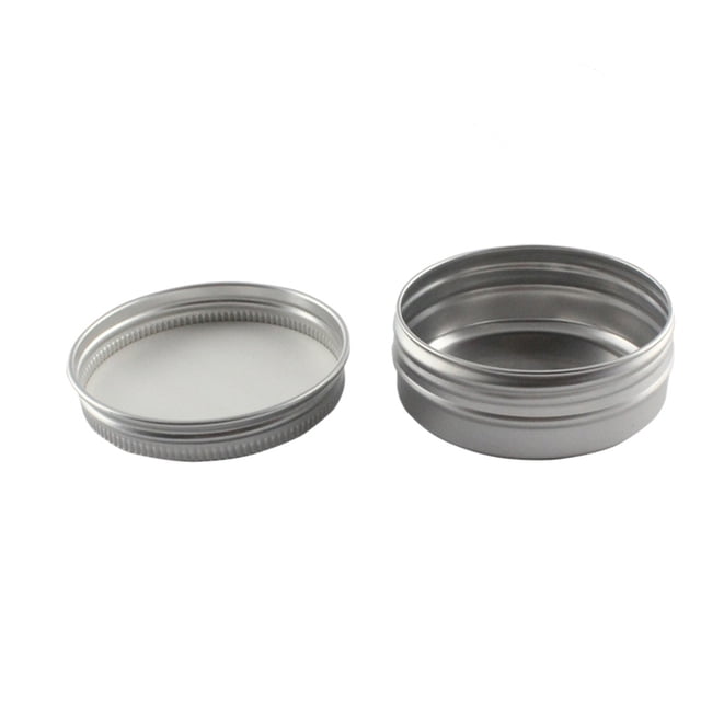 10 unidades de 50 ml de aluminio para muestras, contenedor con tapa de rosca, botellas de viaje, contenedor de cosméticos, tarro de crema vacío con tapa para pomada de maquillaje.