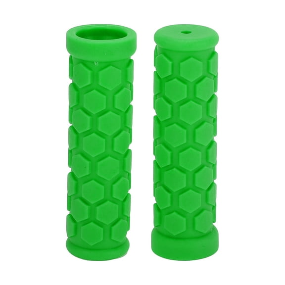 Unique Bargains Bike Handlebar Grips Covers 102mm Long Lightweight Bicycle End Grips Protector Green 1 Pair