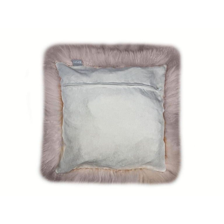 Taupe Natural Sheepskin Square Pillow Taupe Natural Sheepskin Square Pillow