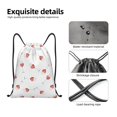 thumbnail image 5 of Drawstring Backpack - Red Wine Glass Print Splash Proof Small Drawstring Gym Bag for Women Men, Cinch Sports String Bag Backpack for Travel Swimming Beach, 5 of 8