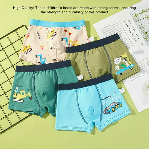 Guardoinrt 4pcs Comfortable Boys Briefs For Comfort Children Underwear  Lightweight Complete decor L（28-38jin） 1Set 