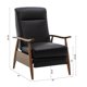thumbnail image 5 of Sillón reclinable Comfort Pointe Fairview de piel de primera calidad, color negro, 5 of 9