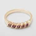 thumbnail image 4 of LBG British Made 18k Rose Gold Natural Pink Tourmaline Womens Eternity Ring - 33 size options - Sizes 4 to 12 Available, 4 of 6