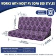 thumbnail image 7 of Qpednta Purple Damask Floral RV Couch Covers for Jackknife Sofa Bed 2-Piece, Stretchable, Backrest and Seat Cover, Anti-Slip Elastic, Camper Couch Protector, RV Furniture Slipcover, 7 of 7