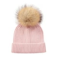 thumbnail image 4 of ZHOGXU Big Kids Girls Boys Knitted Hat Solid Color Warm Comfortable Fashion Winter Caps For Cold Weather Outdoor Activities Pink M, 4 of 4