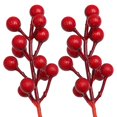 thumbnail image 1 of Coofit Christmas Berry 12-head Glitter Artificial Small Berry Pick Xmas Tree Decor, 1 of 10