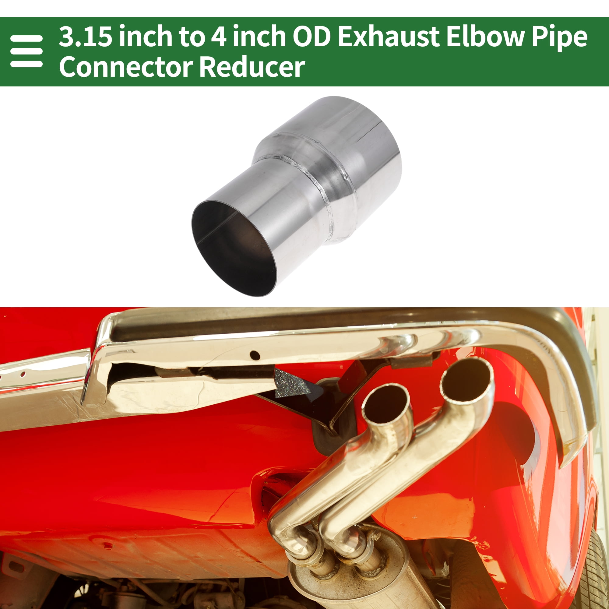 Unique Bargains Mandrel Exhaust Bend Elbow Pipe Adapter 6 Inch 3.15" OD to 4" OD