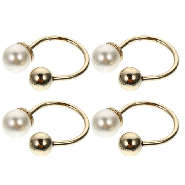 4Pcs Women Safety Pearl Brooch Multi-functional Durable Brooch