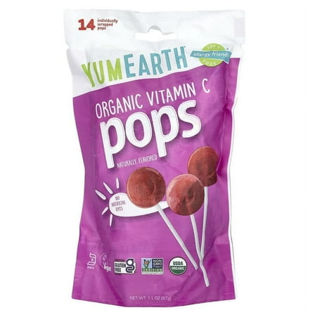 Yum Earth Organic Vitamin C Pops Assorted 3 oz Pack of 2