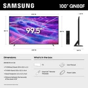 Samsung 100 Class Neo QLED QN80F 4K Vision AI Smart TV (2025) – Dolby Vision – HDR10+ – 120Hz – Wi-Fi 6E – Voice Remote – HDMI Cable + + Streaming Bundle