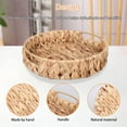 thumbnail image 3 of Natural Water Hyacinth Round Serving Tray,Hand Woven Tray Storage Baskets,Wicker Serving Trays with Built-in Handles, Water Hyacinth Storage Bins for Fruit,Arts and Crafts(11x 2.4inch), 3 of 8