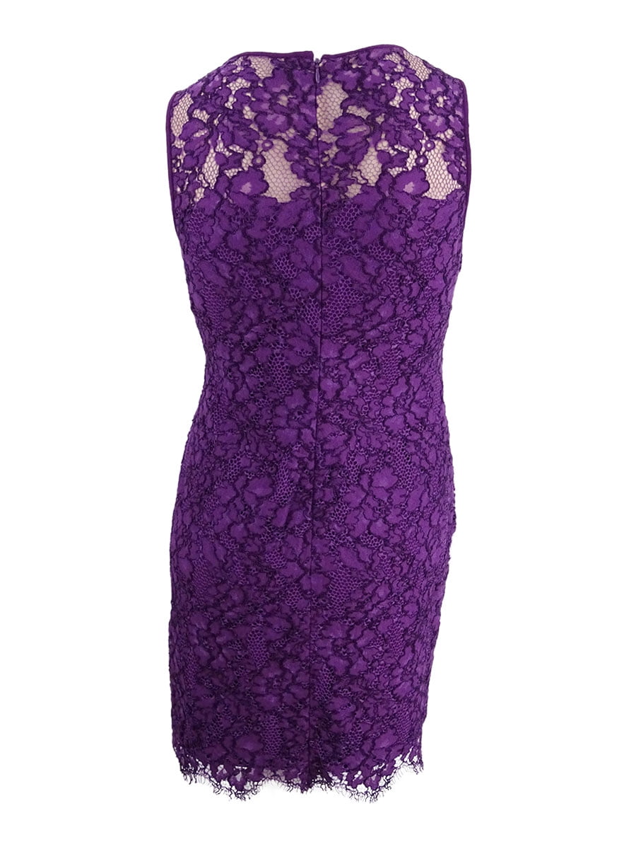 ralph lauren purple lace dress