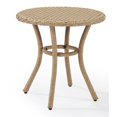 thumbnail image 3 of Crosley Palm Harbor Table Ronde en Osier d'Extérieur en Brun Clair, 3 of 5