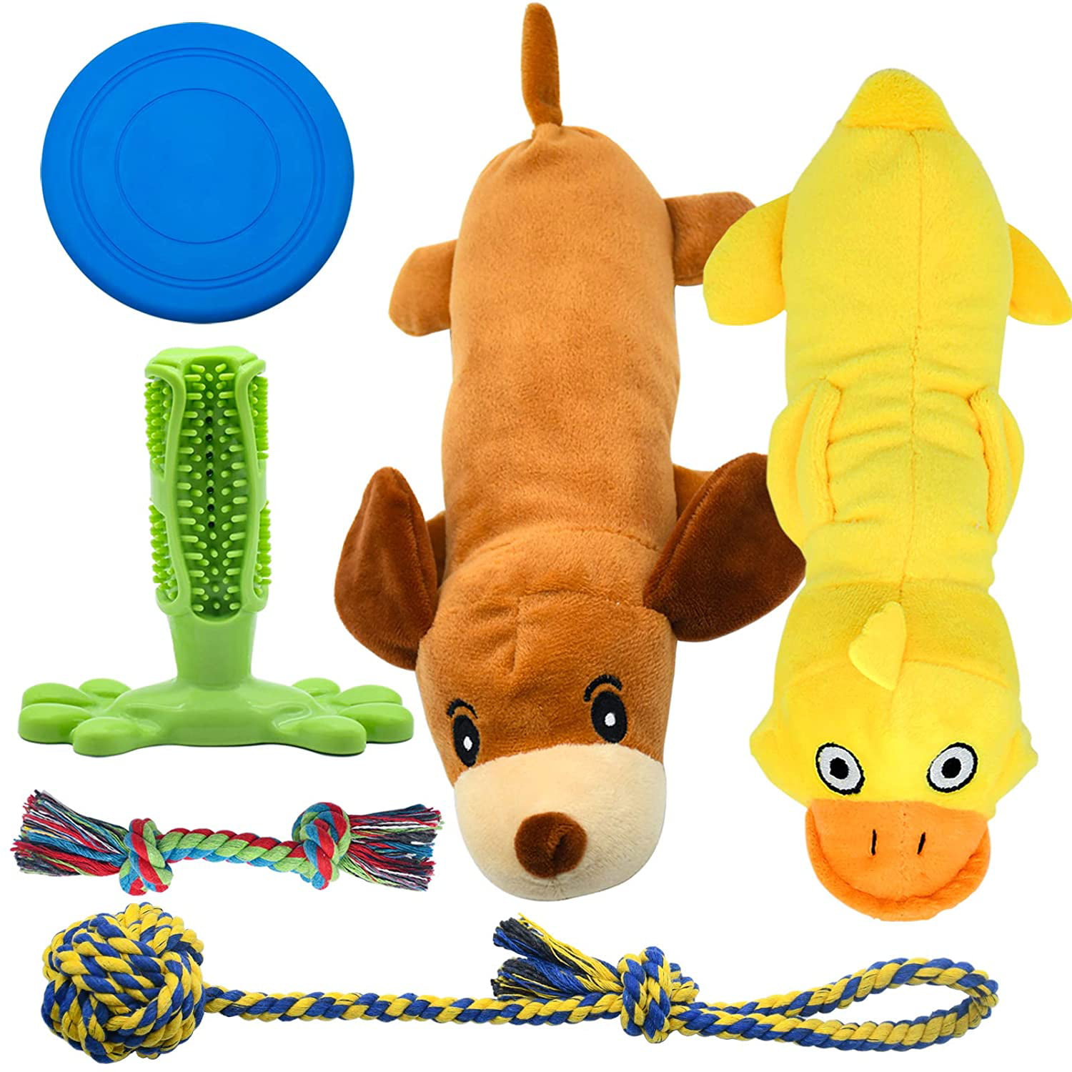 Newest Smart Pet Bite Toys Set Squeaky Interactive Dog Chew Toys
