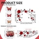 thumbnail image 2 of ¡Compra y Ahorra!, Pegatinas de pared con diseño de rosas y 12 mariposas rojas Akmoler, 2 of 5