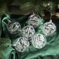 thumbnail image 3 of 6 piezas/caja de 6 cm, bolas de Navidad transparentes para pintar, adornos para árbol de Navidad de Año Nuevo, decoración para el hogar, regalos de Navidad 2023, 3 of 5