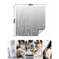 thumbnail image 4 of Gray Flower Cloth Napkins Set of 4 Reusable Dinner Napkins, Geometric Stripe Gradient Branch Minimalist Cocktail Napkin Washable Table Napkins for Wedding/Holiday Party/Baby Shower 20"x20", 4 of 7