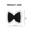 thumbnail image 2 of Bow Pillow for Couch, Bow Pillow Throw Pillow, Ruffle Lace Bow Pillows Decorative, Cute Bow Shaped Pillows for Sofa Couch Bed Living Room Bedroom (Black/1 Pcs) 15.74x12.59", 2 of 8
