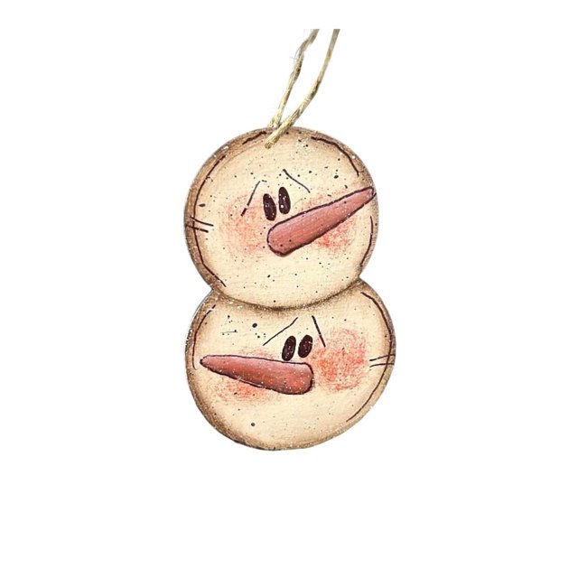 Adorno De Muñeco De Nieve De Madera Con Nariz Larga Para Árbol De Navidad, Decoración Única Con Temática Festiva De Invierno.