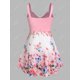 thumbnail image 2 of Tapa de tanque de estampado floral Twist Tamaño Rosegal  Camisetas sin mangas de talla grande, 2 of 5