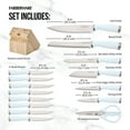 thumbnail image 6 of Farberware Classic 16-Piece Natural Knife Block Set with Kitchen Shears, Ice Blue, 6 of 13
